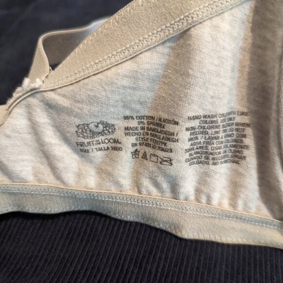 Fruit of the Loom Grey Underwire Bra | Size 38DD - Picture 3 of 3